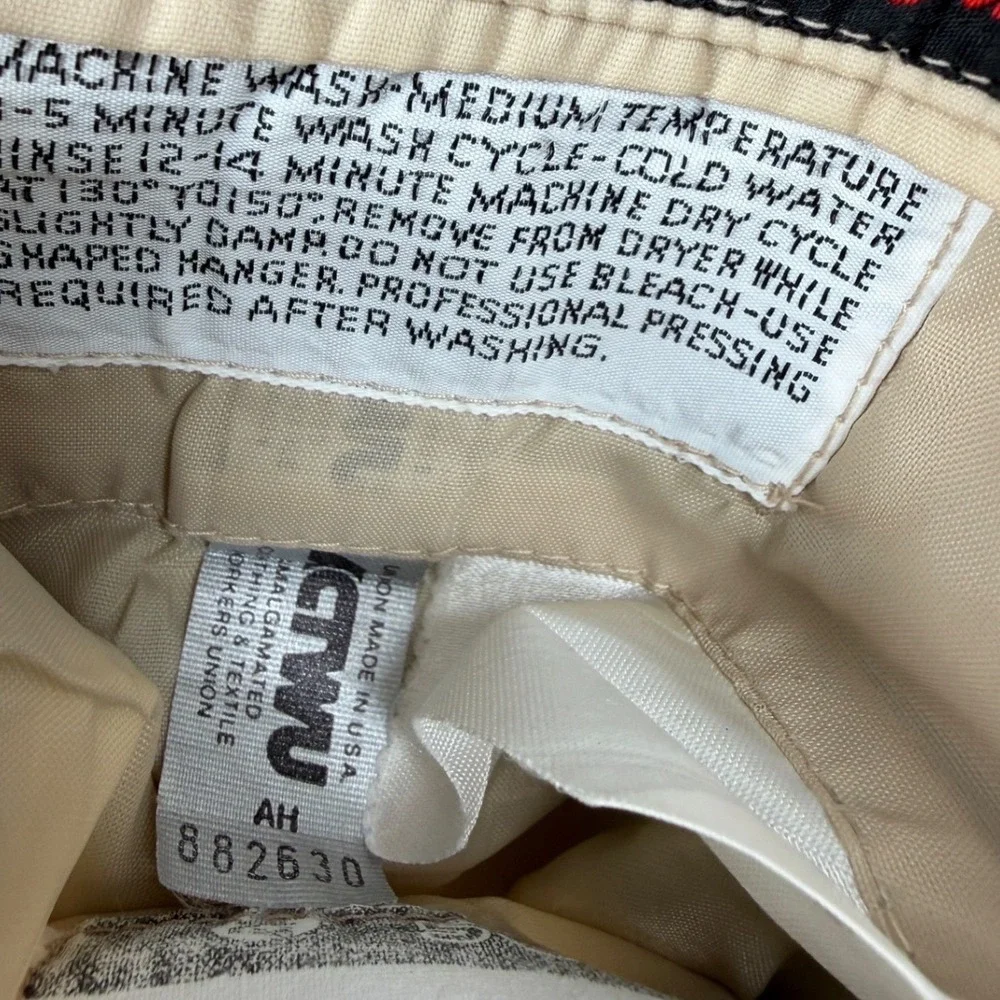 70s Palm Beach Mens Polyester 2 Piece Suit 2 Tone Tan 36S 30X37 Unhemmed Pants